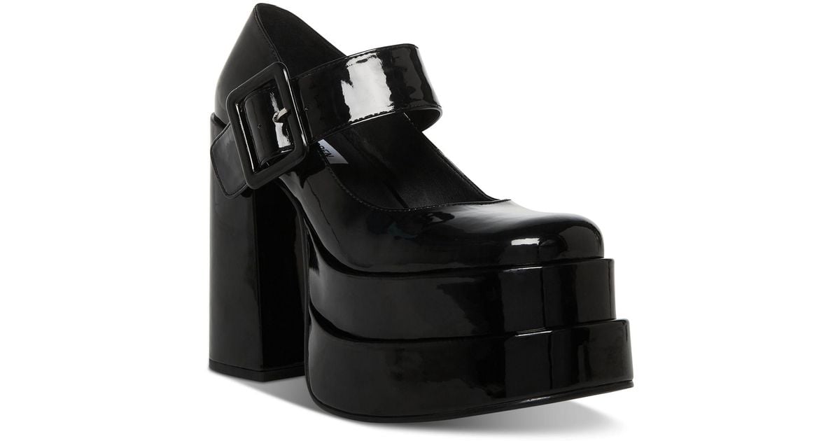 Steve Madden Carly Double Platform Mary Jane Pumps in Black Lyst
