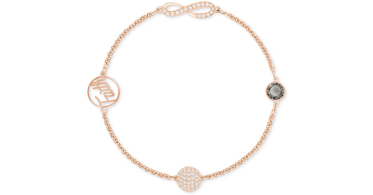 Swarovski Remix Collection Rose Goldtone Crystal Faith And Infinity