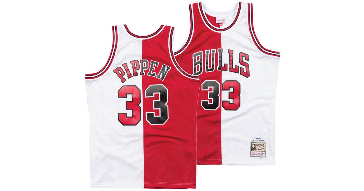 white and red chicago bulls jersey