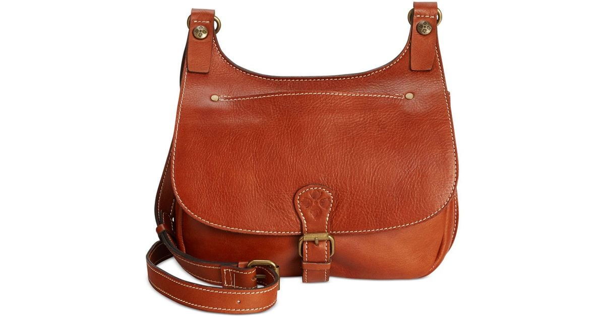 Patricia Nash London Smooth Leather Saddle Bag in Tan/Gold (Brown) Lyst