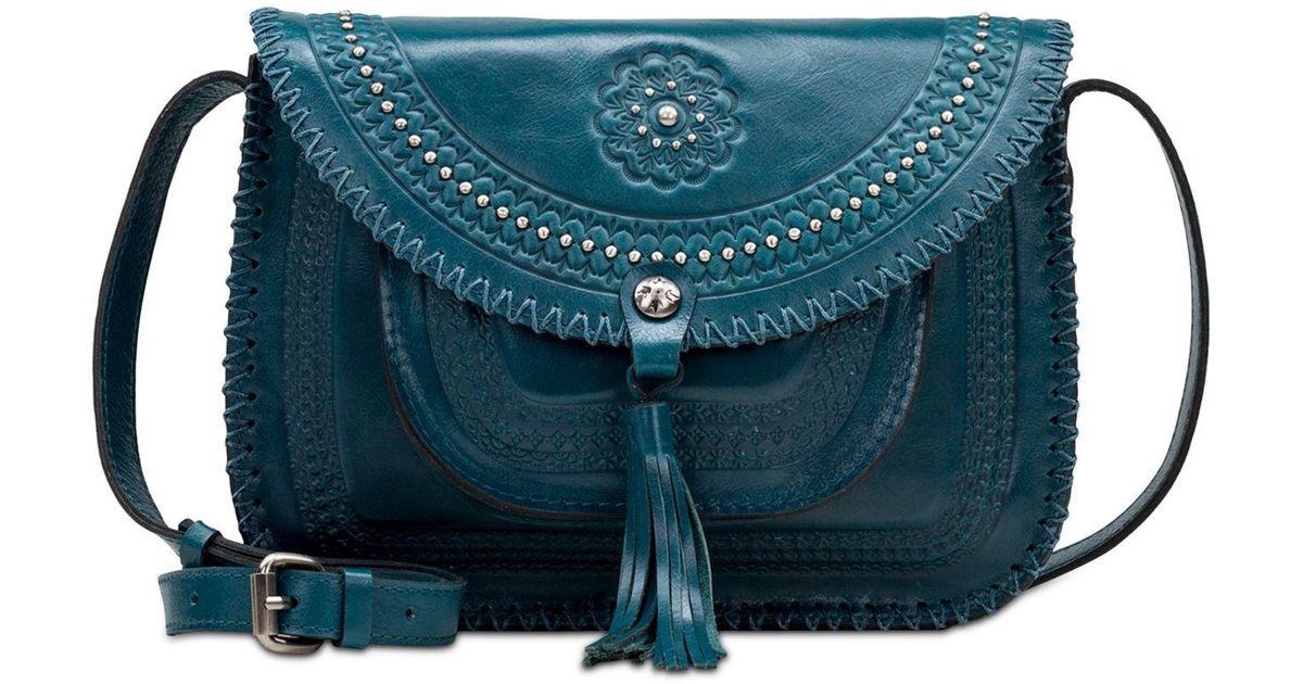 Patricia Nash Beaumont Leather Crossbody in Blue Coral (Blue) - Lyst