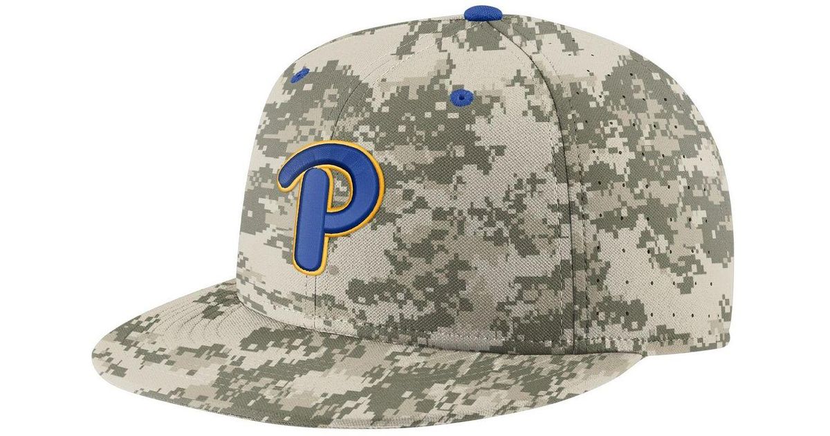 Nike Camo Pitt Panthers Aero True Baseball Performance Fitted Hat for ...