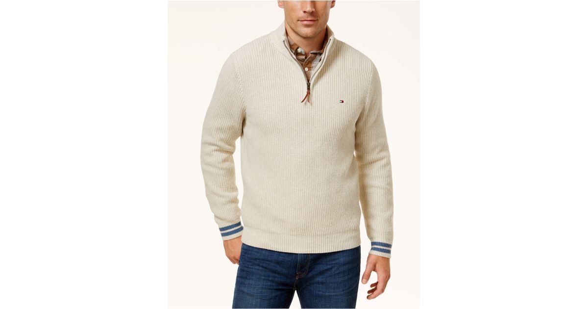 tommy hilfiger half zip mens