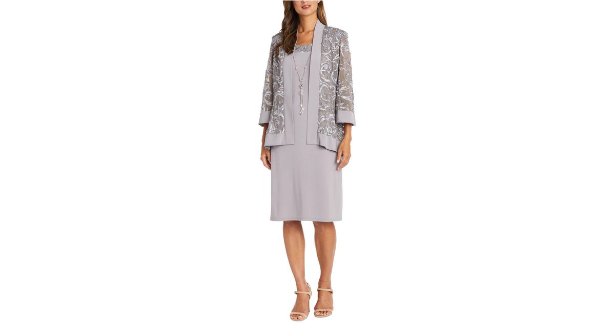 R & M Richards Synthetic Petite Dress & Soutache Jacket | Lyst Canada