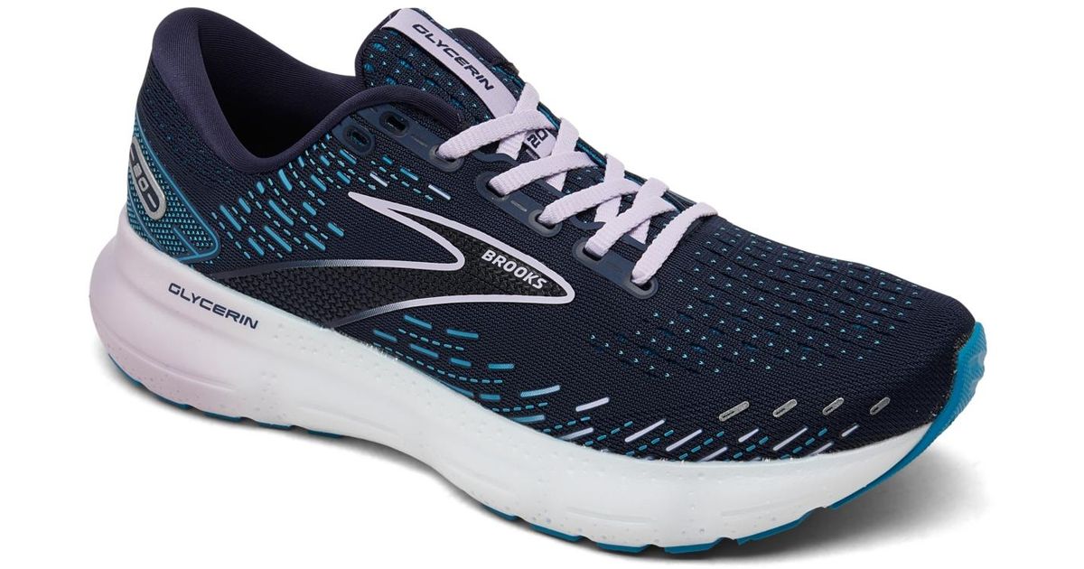Brooks Glycerin 20 Running Sneakers From Finish Line in Blue Lyst