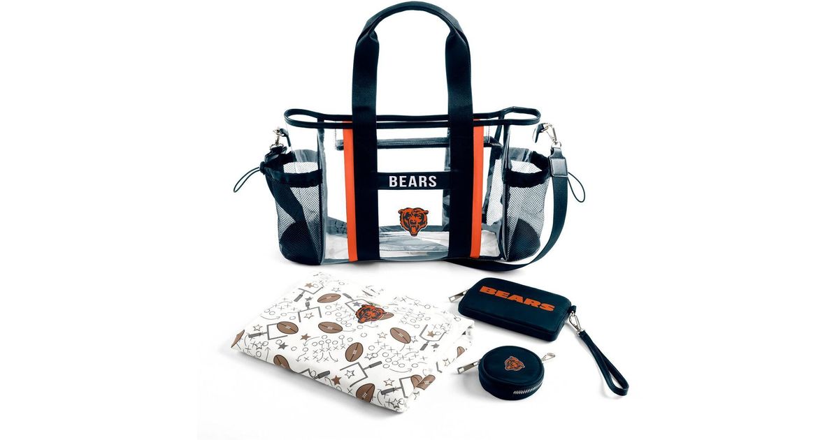 WEAR by Erin Andrews Chicago Bears Clear Stadium Baby Bag in White | Lyst