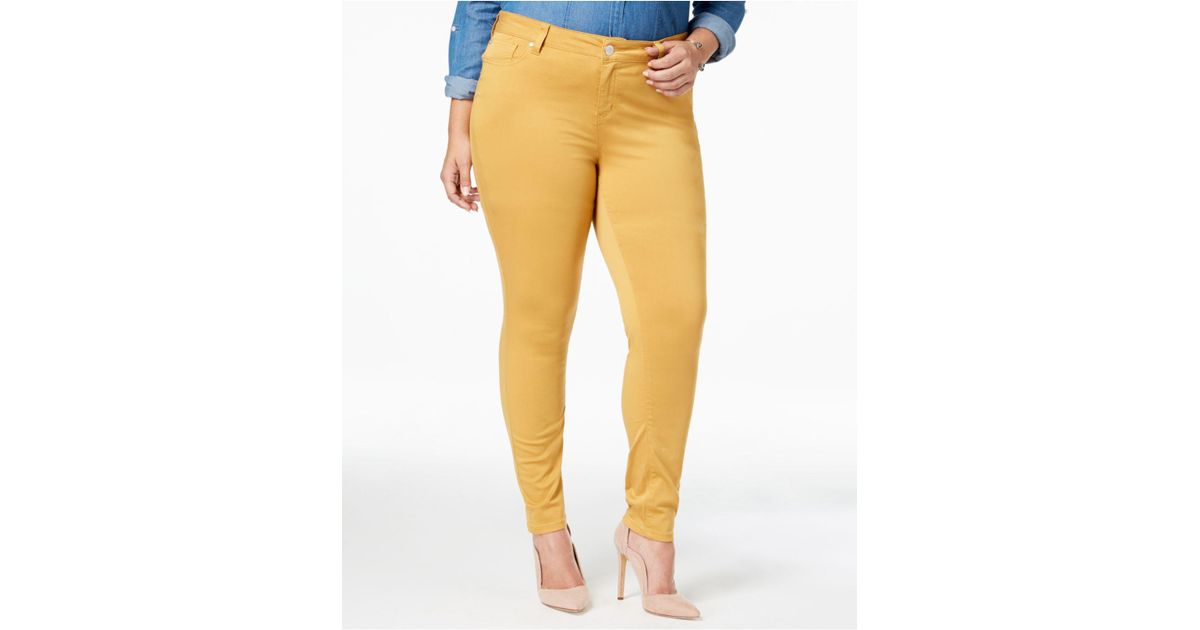 plus size mustard jeans