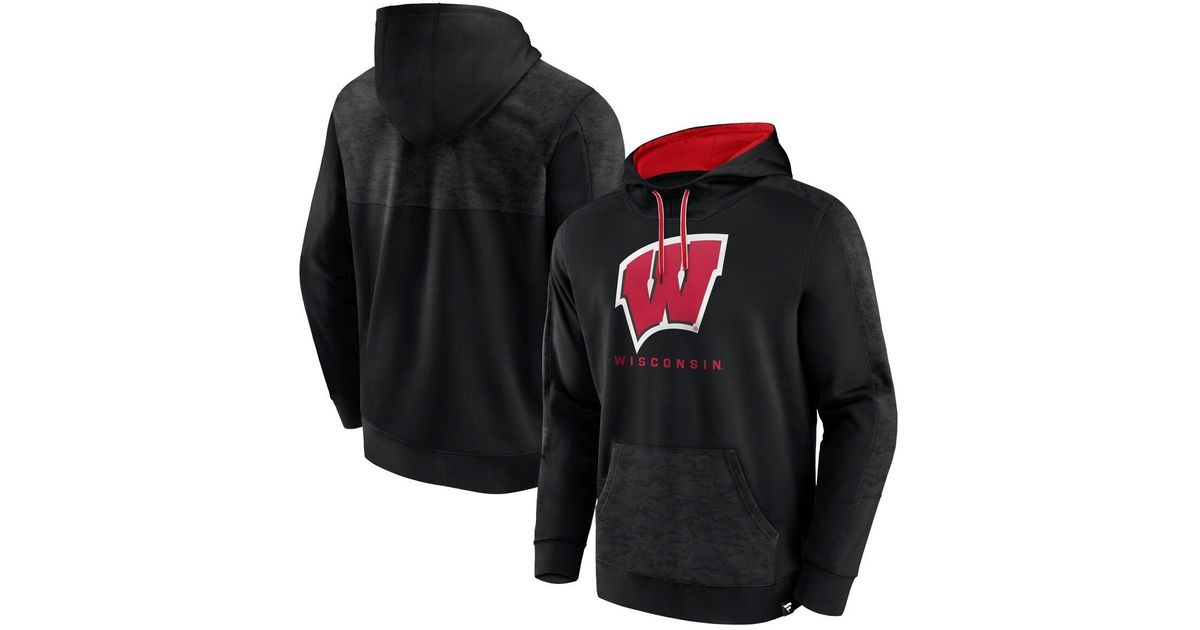 Fanatics Wisconsin Badgers Defender Pullover Hoodie in Black for Men Lyst