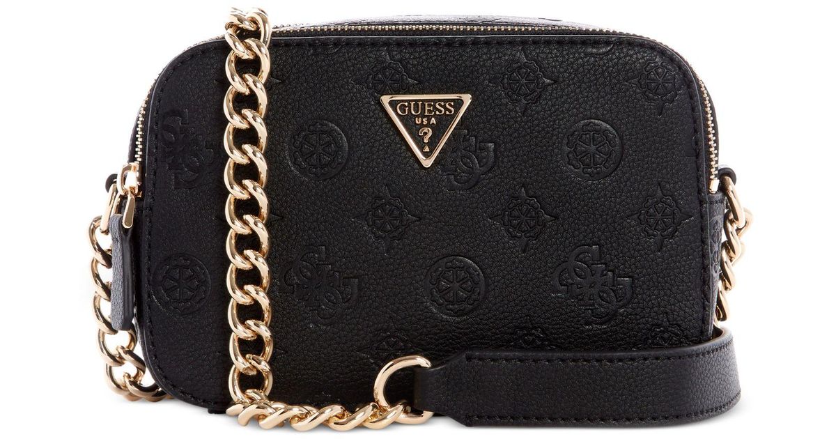 Guess Helaina Camera Crossbody in Black - Lyst