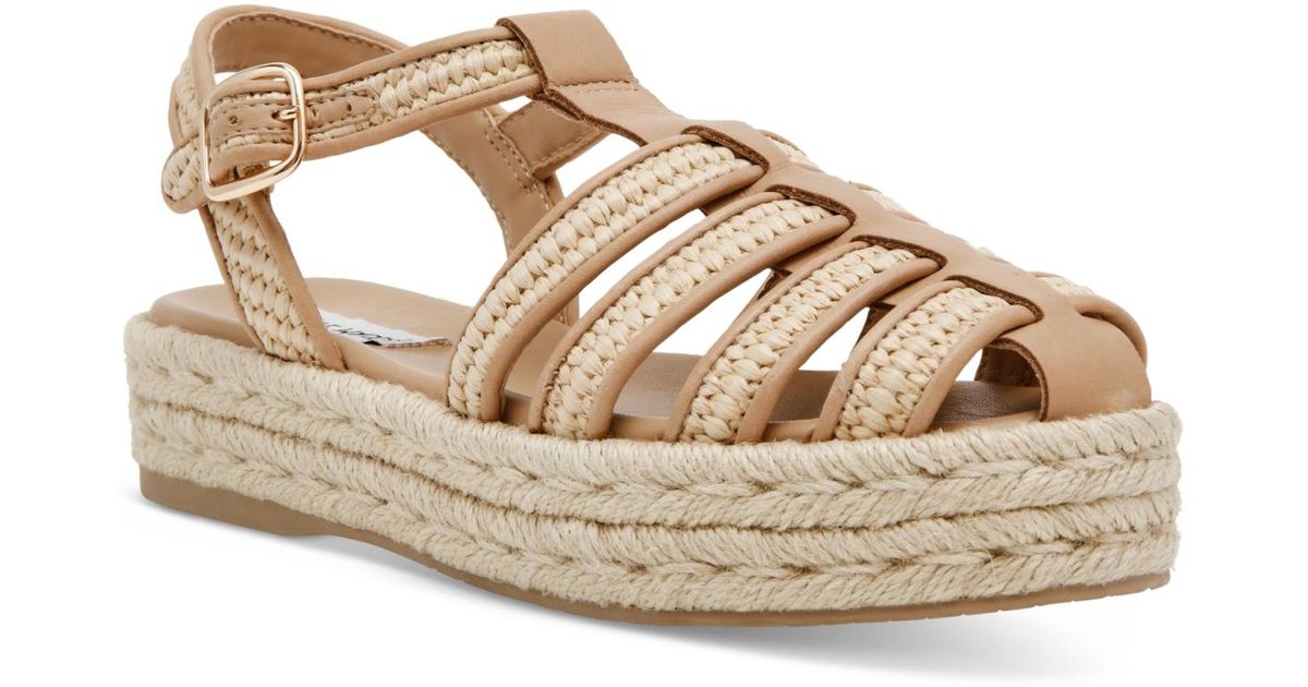 Steve Madden Marlin Espadrille Fisherman Sandals in Metallic | Lyst