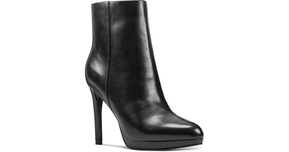 nine west black leather boots