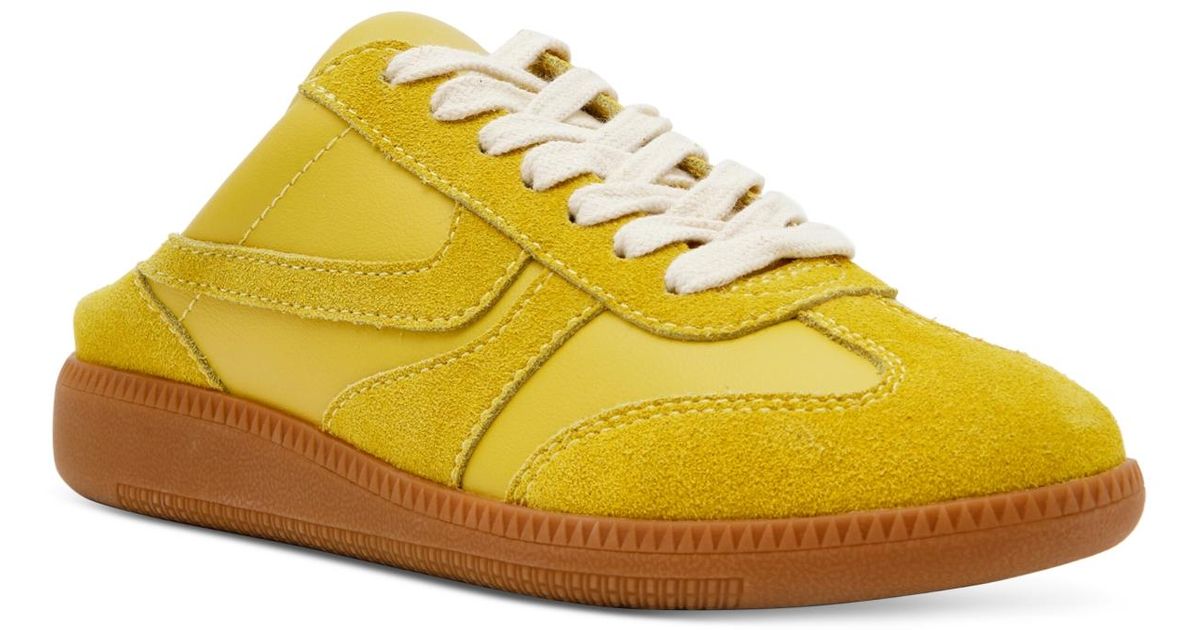 美品　YELLO　 NANED LACE UPMULES YELLO / KUUYI LACE UP SANDALS