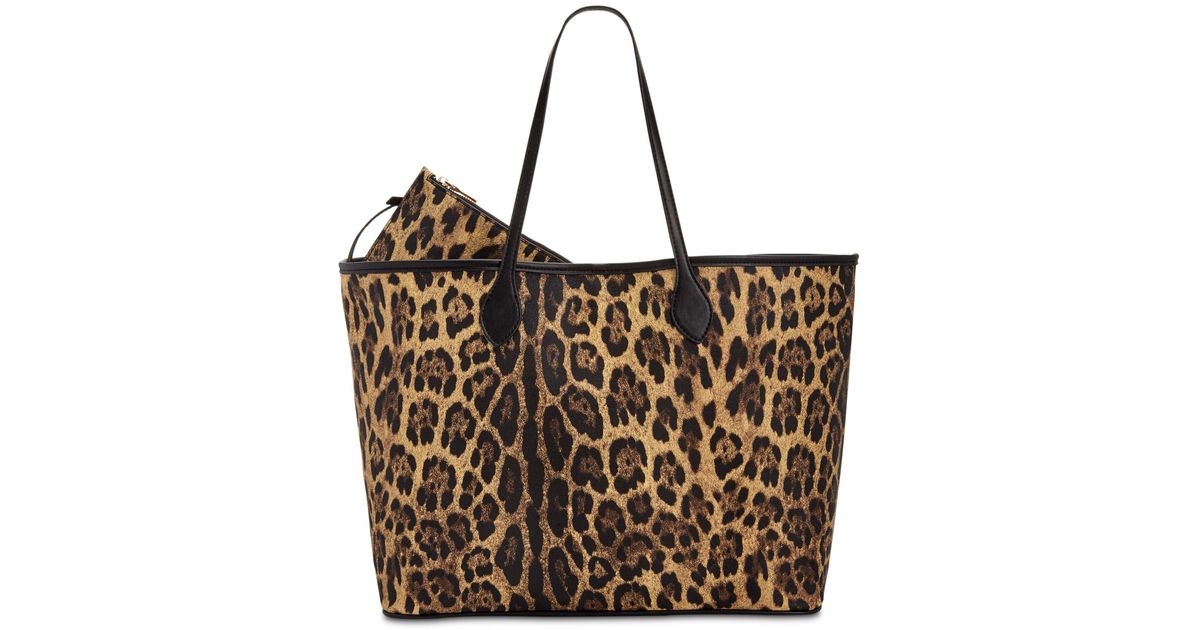 Steve Madden Lindy Tote in Leopard/Gold 