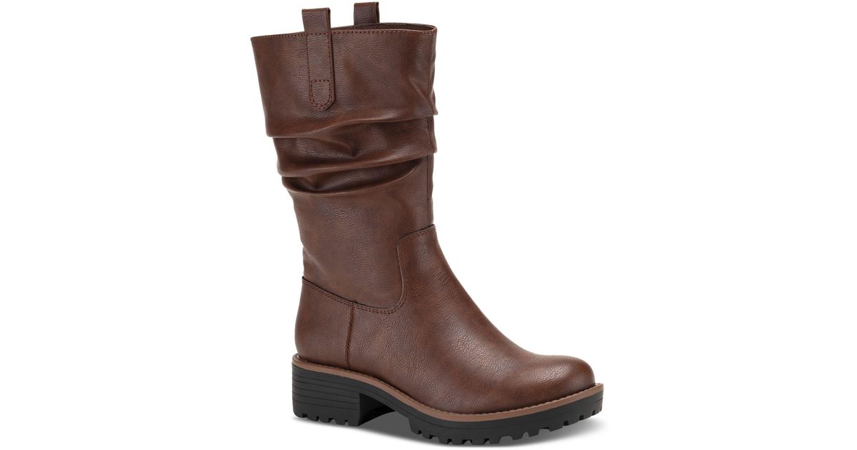 Sun & Stone Nelliee Lug Sole Slouch Boots, Created For Macy's in