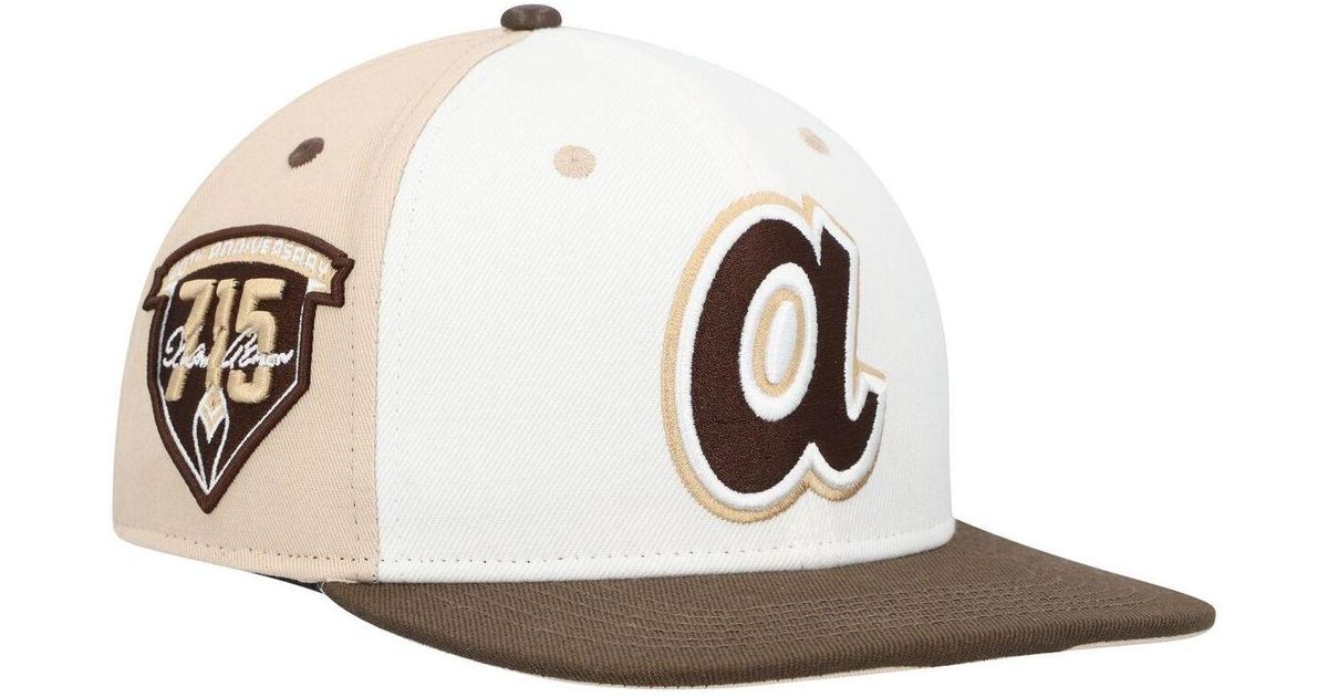 Pro Standard White, Brown Atlanta Braves Chocolate Ice Cream Drip Snapback Hat for Men Lyst