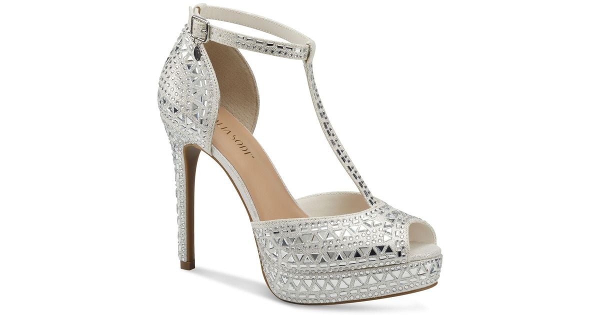 Thalia Sodi Chace Embellished Platform Pumps Lyst