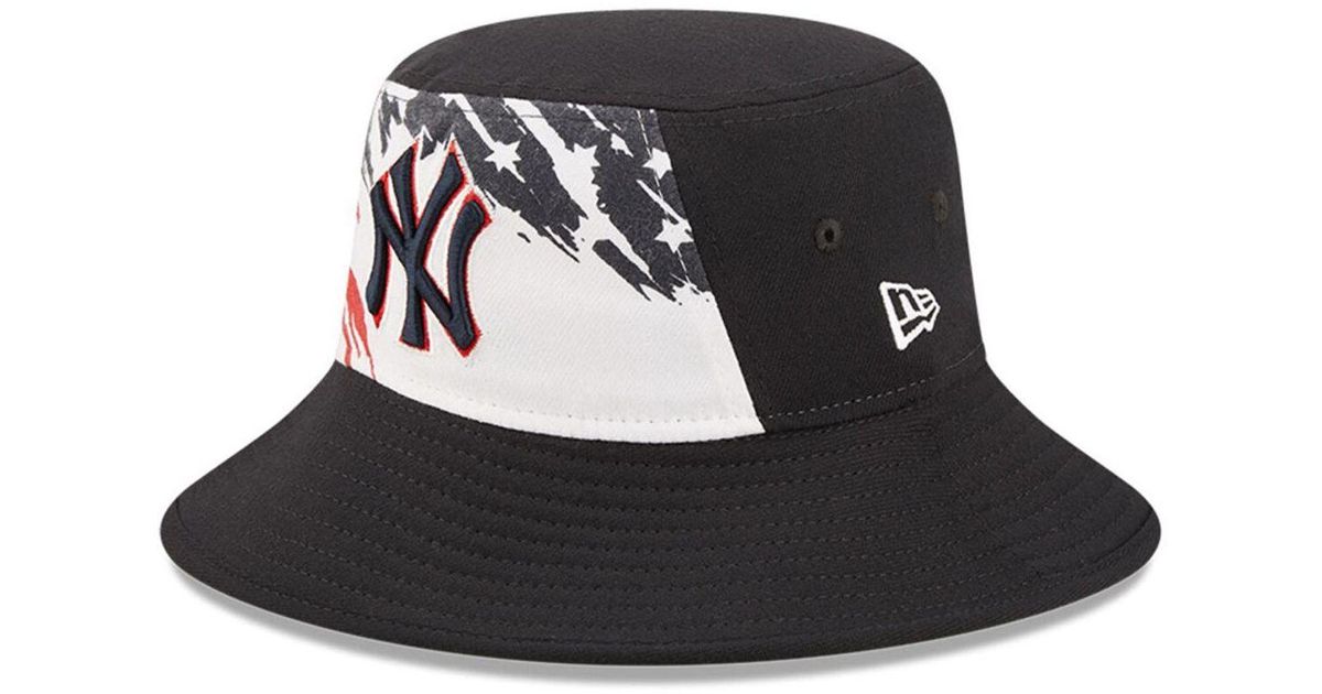 KTZ Synthetic Navy New York Yankees 2022 4th Of July Bucket Hat in