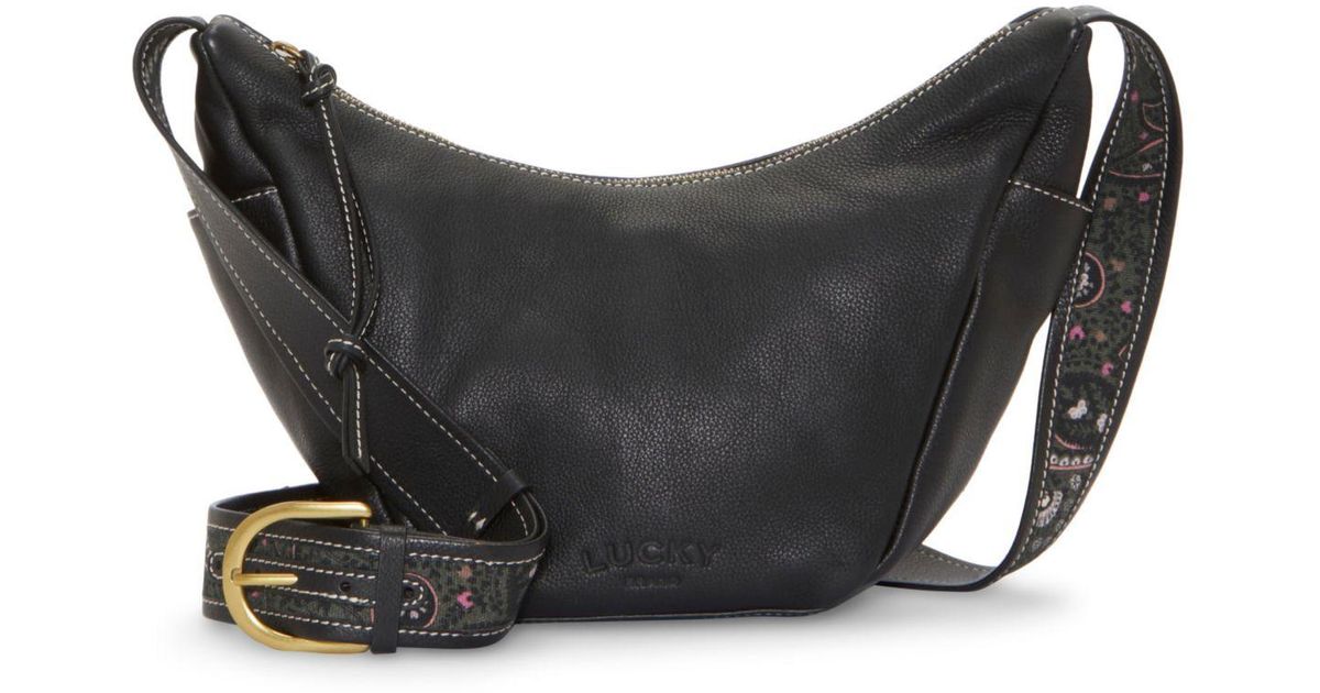 Lucky Brand Lara Leather Crossbody Handbag in Gray Lyst