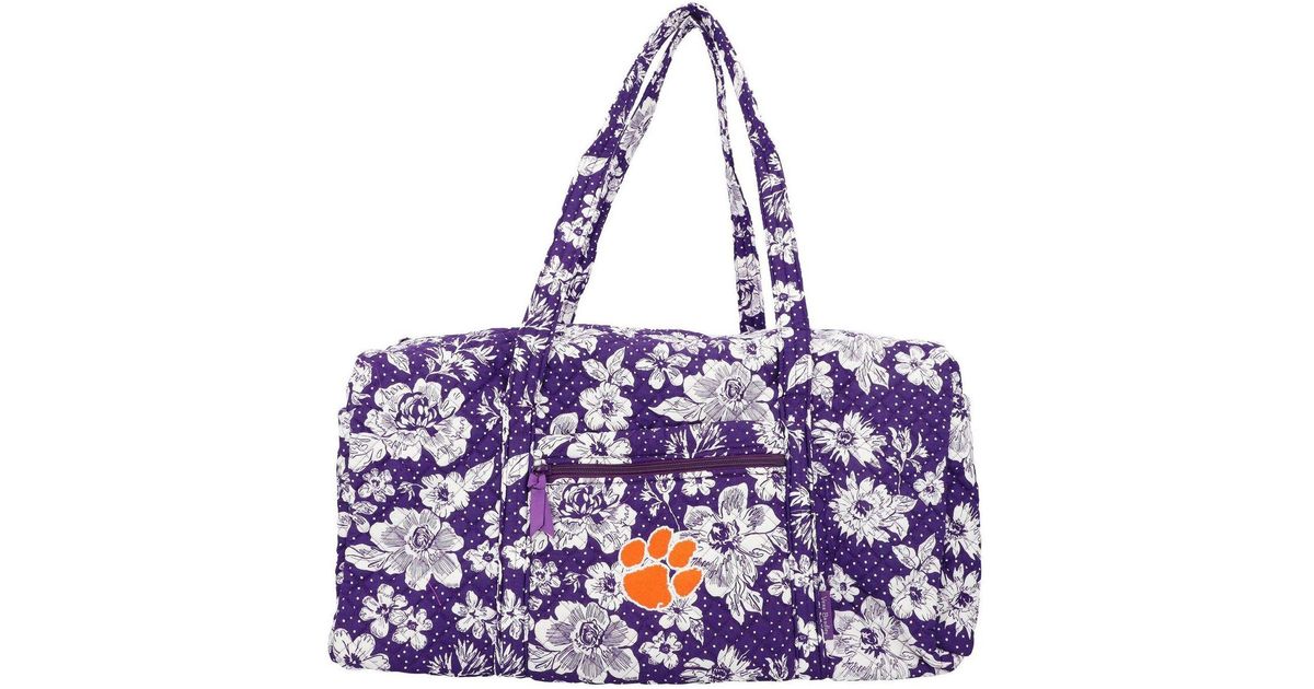 Vera Bradley Clemson Tigers Rain Garden Large Travel Duffel Bag in