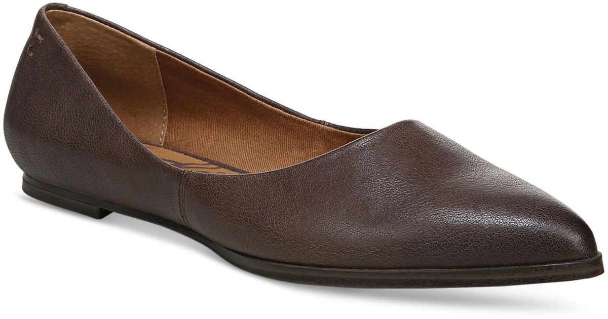 Zodiac Hill Pointed Toe Ballet Flats in Brown | Lyst