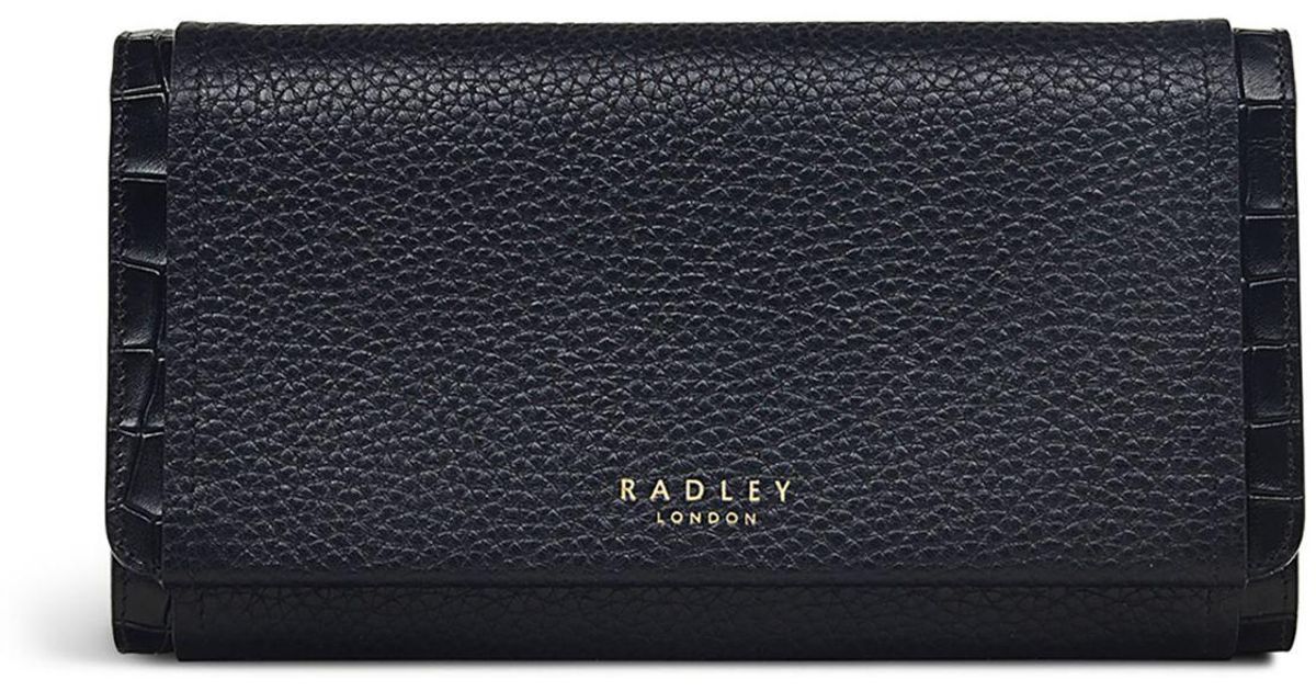 Radley Baylis Road 2.0 Faux Croc Flap Over Wallet in Blue Lyst