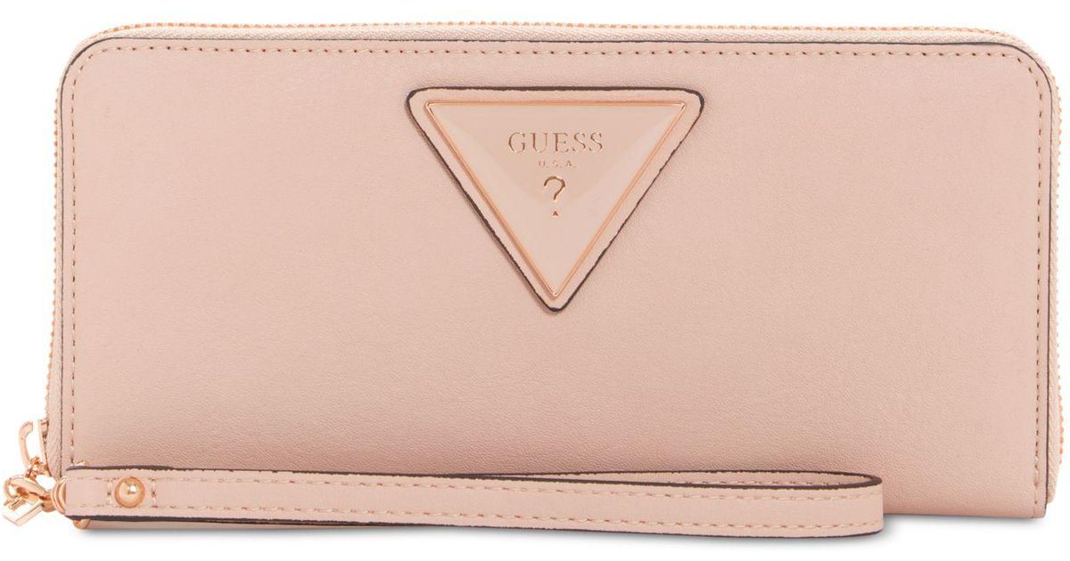guess rose gold purse