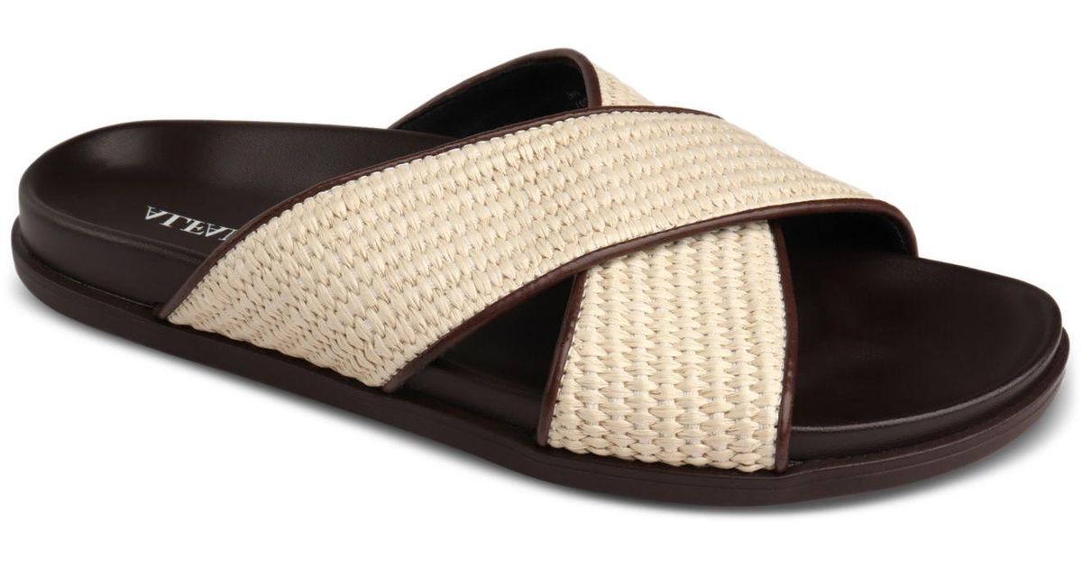 Alfani Whitter Fauxraffia Crossed Strap Sandals, Created For Macy's in