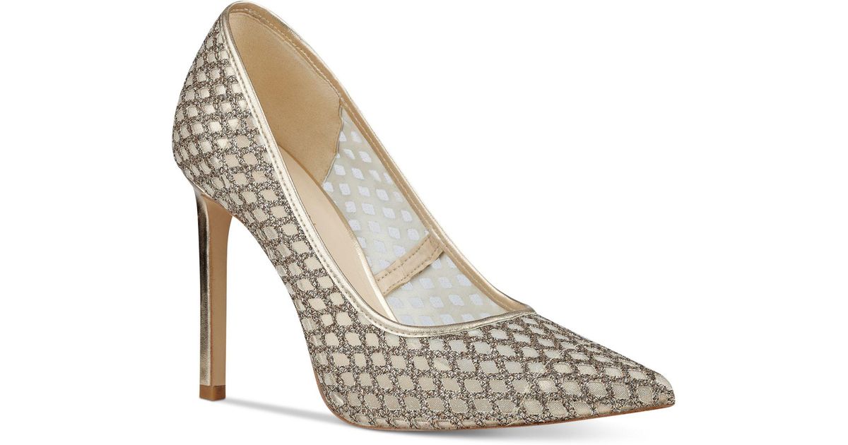 light gold pumps
