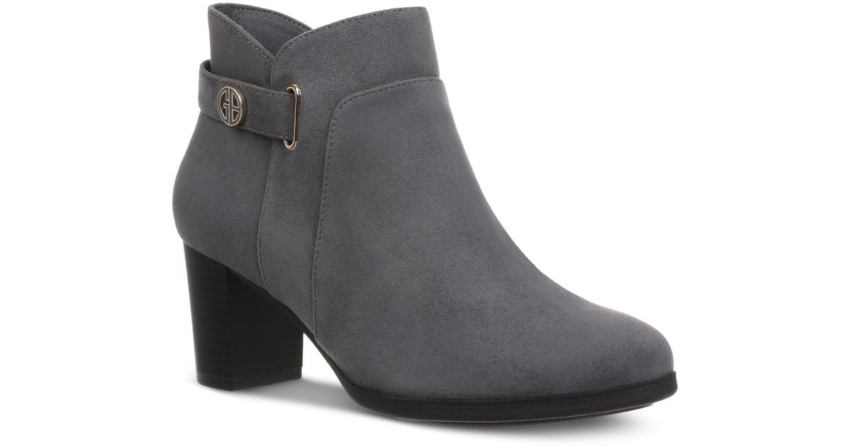 Giani Bernini Artemyss Memory Foam Block Heel Booties in Black Lyst