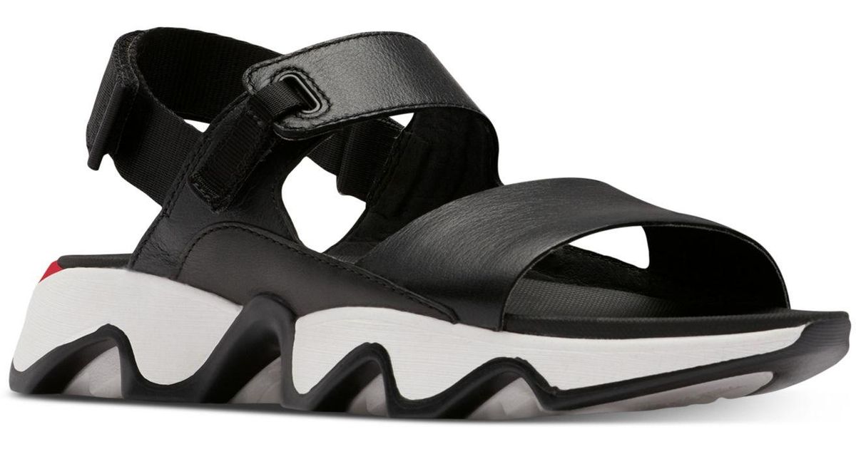 Sorel Impact Ii Slingback Platform Sandals in Black Lyst