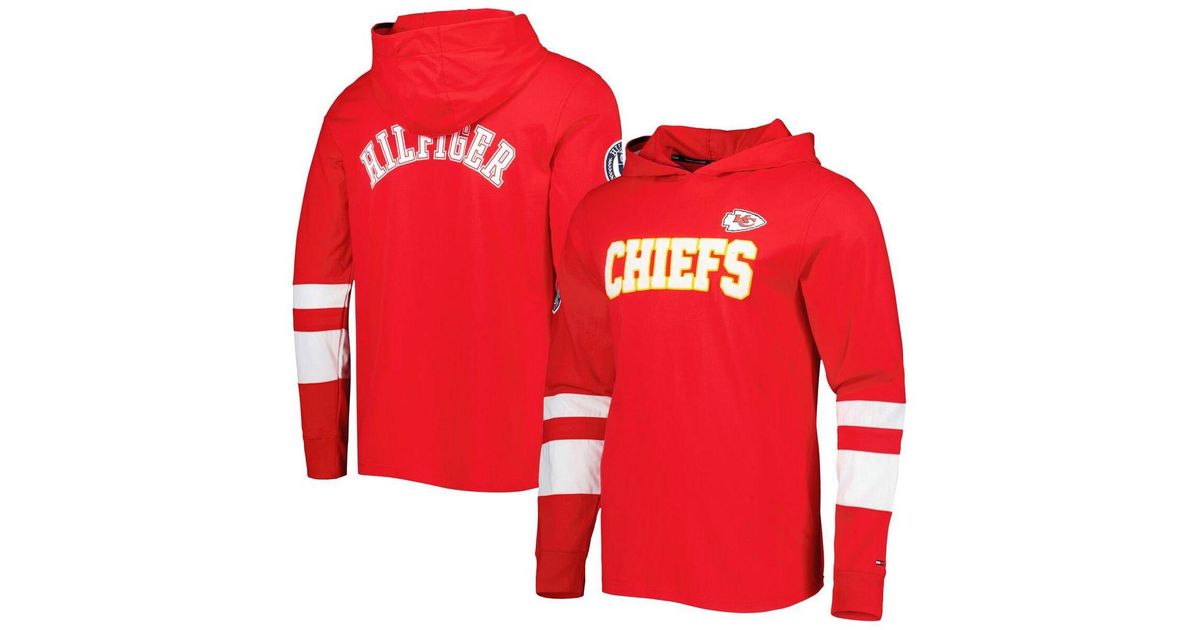 Tommy Hilfiger Red, White Kansas City Chiefs Alex Long Sleeve Hoodie T ...