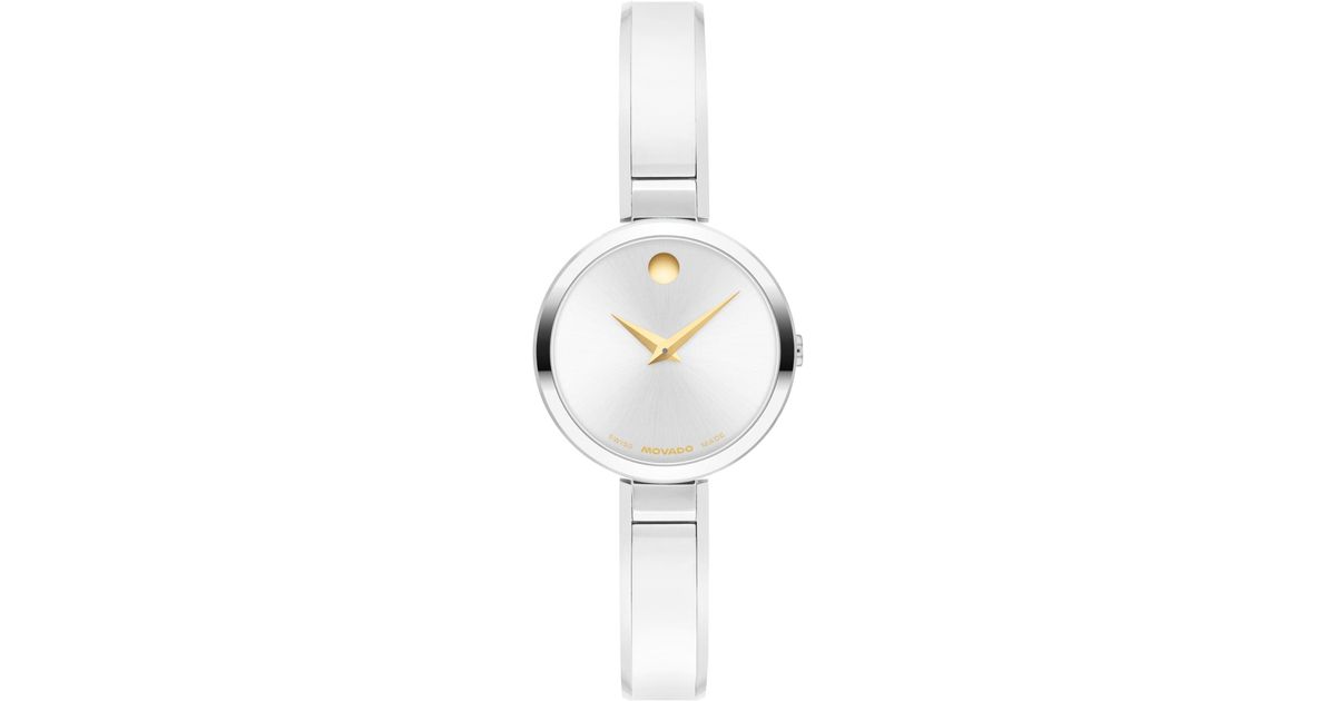 Moda Watch Group Movado Moda Swiss Quartz Stainless-steel Watch in White | Lyst