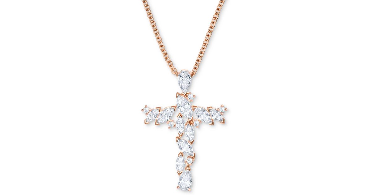 Amazon.com: ZELORES Small Cross Necklace for Women Crystal Cross Necklace  Christain Necklace White Gold Plated Cross Pendant Necklace : Clothing,  Shoes & Jewelry