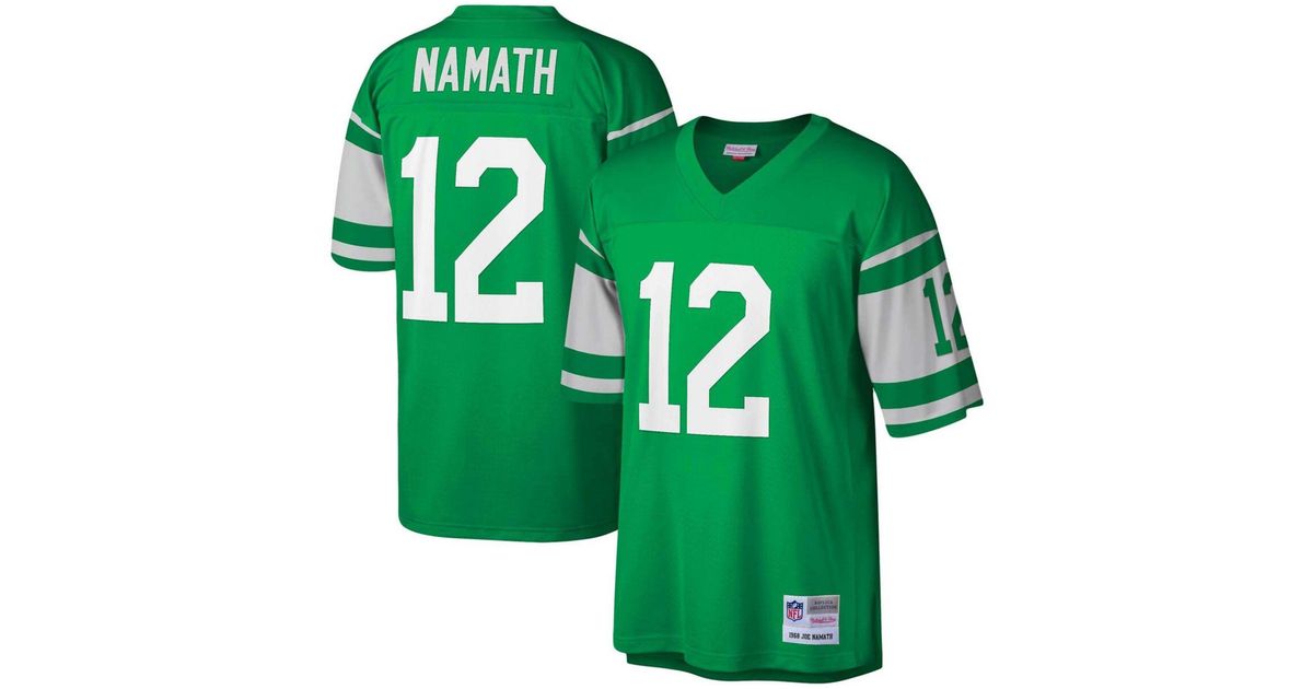 Mitchell & Ness Synthetic Big And Tall Joe Namath Kelly Green New York