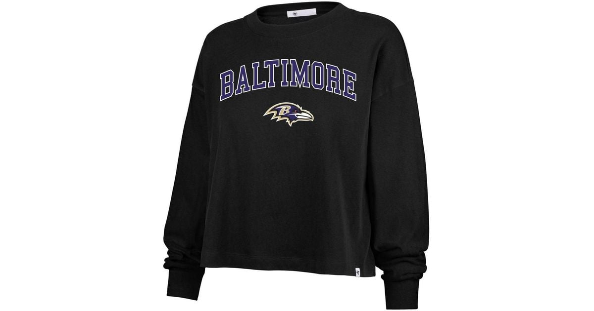 '47 Baltimore Ravens Plus Size Sydney Arch Game Sweatshirt in Black | Lyst