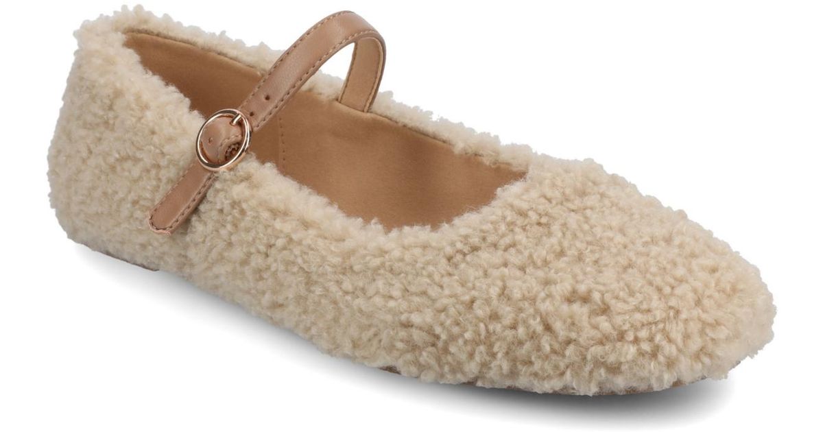 Journee Collection Carrie Square Toe Mary Jane Flats | Lyst