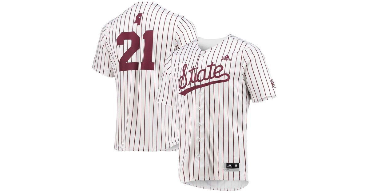 adidas Synthetic White Mississippi State Bulldogs Replica Baseball