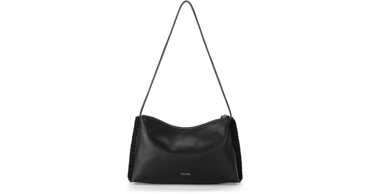 The Sak Leather Mariposa Shoulder Bag in Black | Lyst