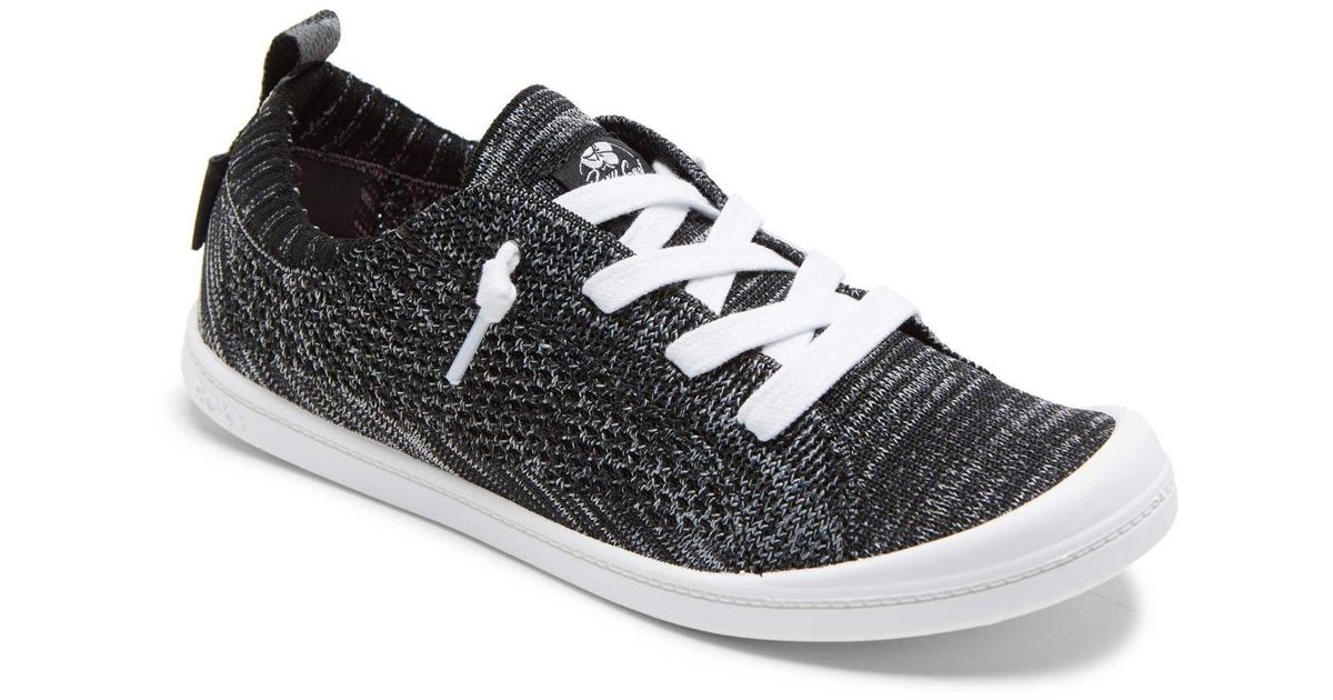 Roxy Bayshore Closed Knit Sneaker in Black Lyst
