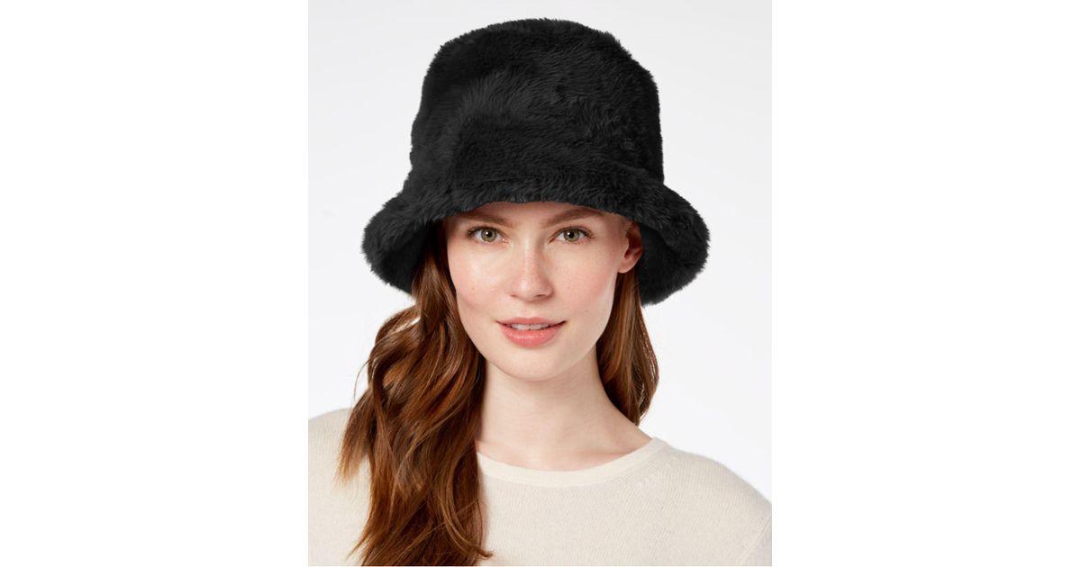 steve madden faux fur bucket hat