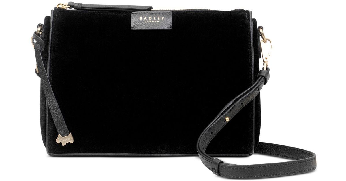 Radley Velvet Crossbody Clutch in Black Lyst