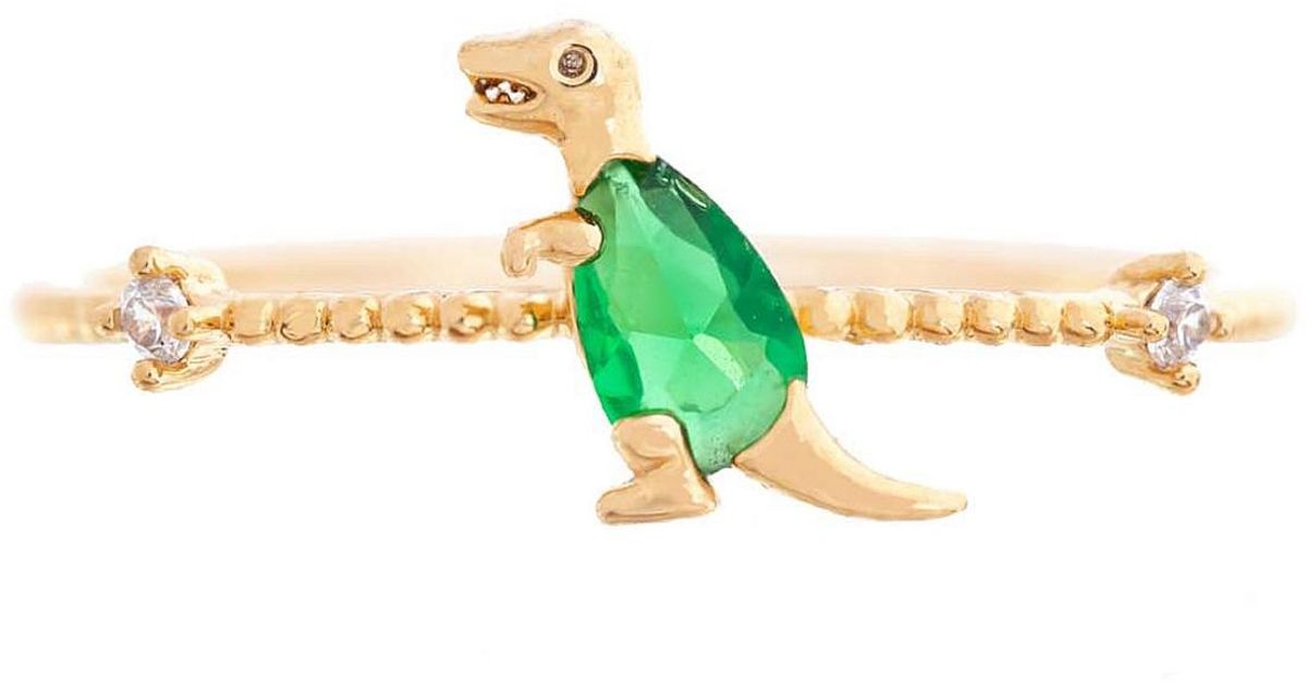 Girls Crew Terrific T-rex Ring in Green | Lyst