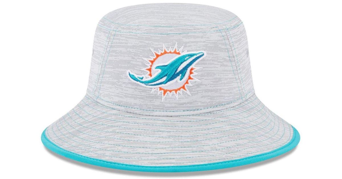 KTZ Gray Miami Dolphins Game Bucket Hat in Blue for Men Lyst