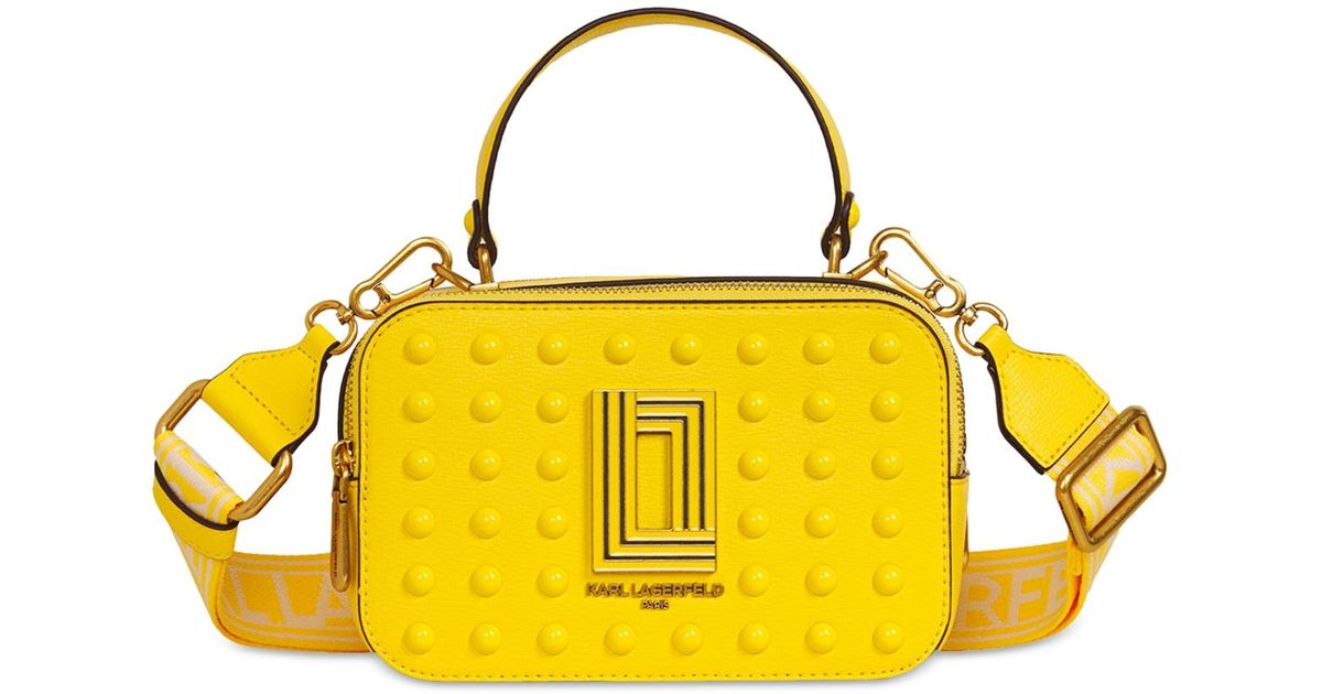 KARL LAGERFELD Women's Simone Crossbody Bag - Solid Color Leather Everyday Purse