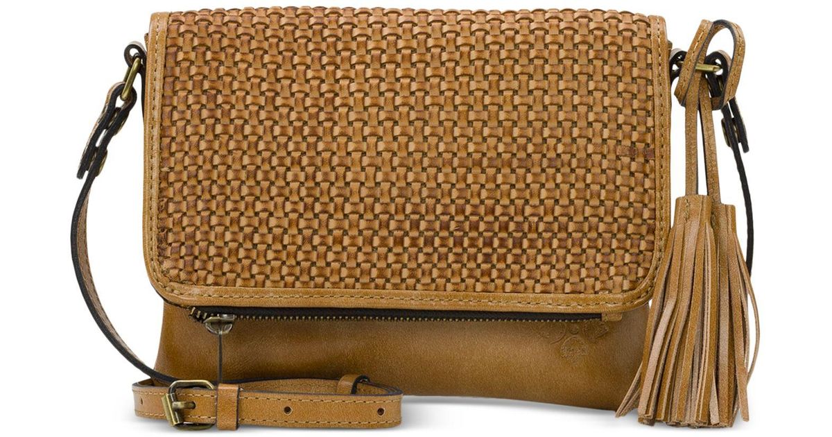 Patricia Nash Corfu Small Leather Crossbody Bag in Brown Lyst