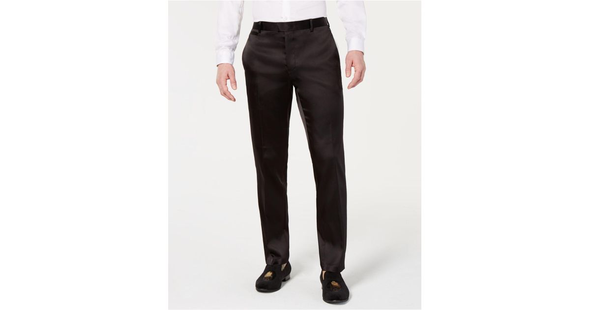 INC International Concepts Synthetic Slim-fit Tuxedo Pants, Created For ...