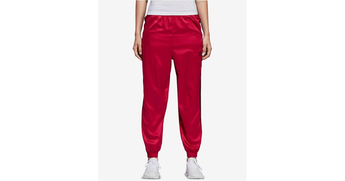 adidas satin track pants