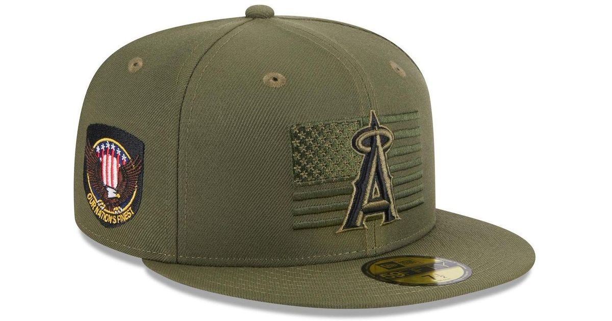 KTZ Green Los Angeles Angels 2023 Armed Forces Day Onfield 59fifty