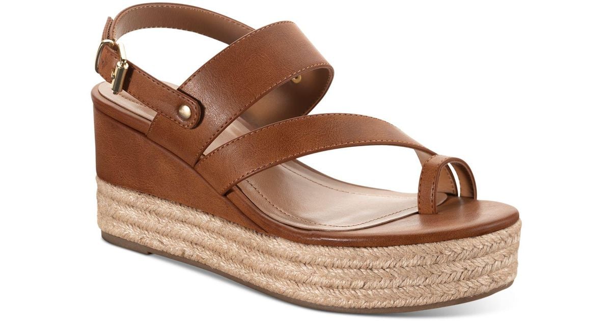 Style Co. Bettyy Wedge Sandals Created For Macy s in Brown Lyst