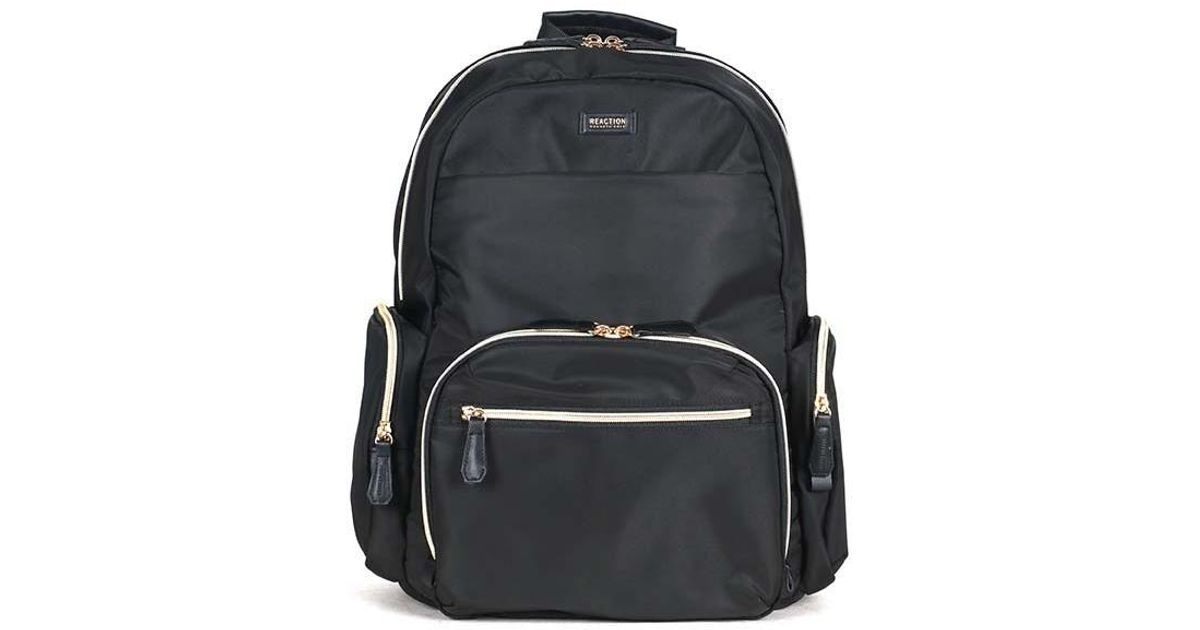 Cole Reaction Sophie Silky Nylon 15" Laptop & Tablet Antitheft Rfid Backpack in Black